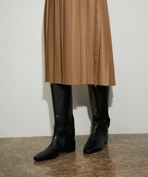 「ADAM ET ROPE'」 ロングブーツ 23.0cm ダークブラウン レディース_画像2