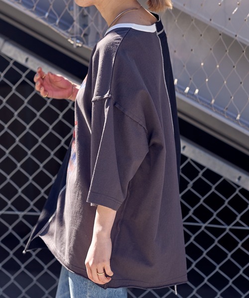 「etsinta」 7分袖カットソー ONE SIZE イエロー レディース_画像6