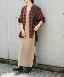 「RIVE DROITE」 長袖ワンピース 36 ブラウン レディースの画像3