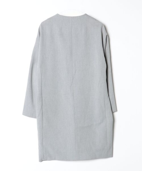 「BLACK BY MOUSSY」 ノーカラーコート 2 グレー レディース_画像2