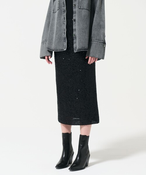 「GRACE CONTINENTAL」 タイトスカート 36 ブラック レディース_画像3