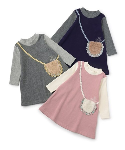 「Love&Peace&Money」 「KIDS」長袖ワンピース 120cm ピンク キッズ_画像9