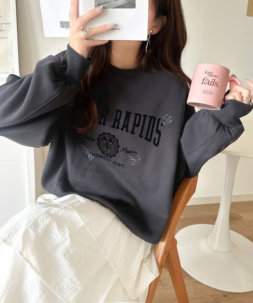 「classicalelf」 スウェットカットソー SMALL オートミール レディース_画像6