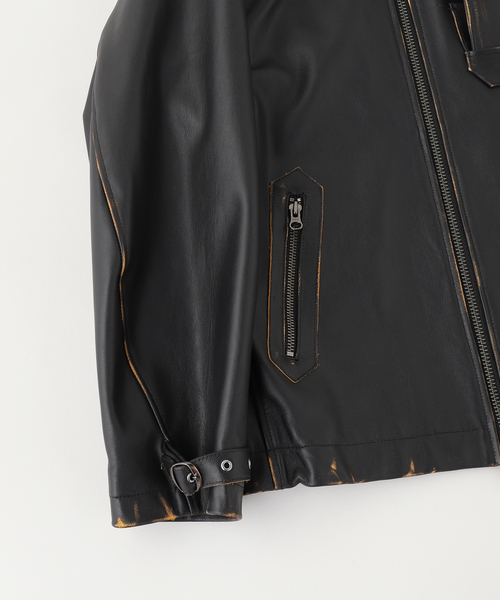 ミリタリージャケット モッズコート DAIRIKU / ダイリク MIllitary Leather Flight Jacketの画像