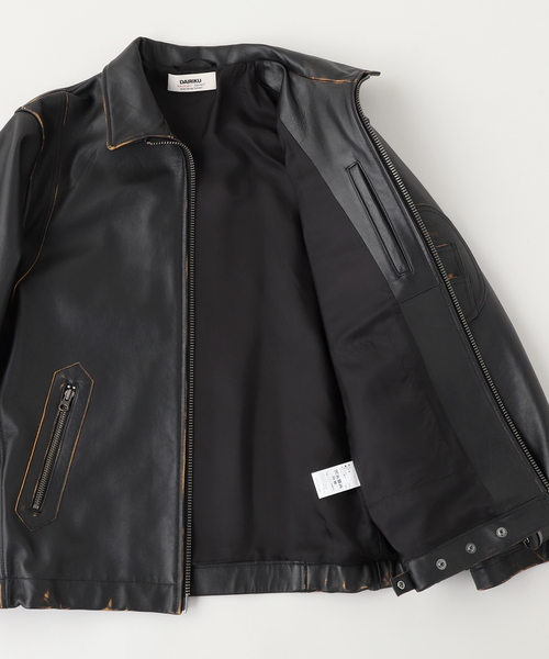 ミリタリージャケット モッズコート DAIRIKU / ダイリク MIllitary Leather Flight Jacketの画像