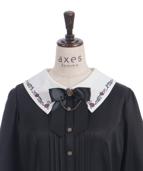 axes femme（アクシーズ ファム） ワンピース リボンセット刺繍ロング