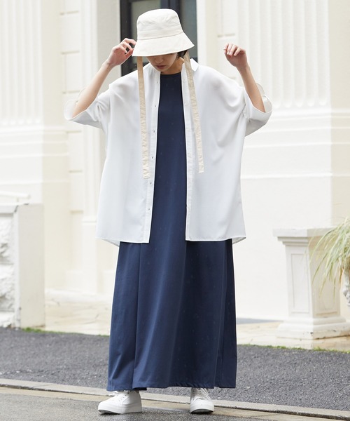 「for/c」 ノースリーブワンピース L ネイビー レディース_画像3
