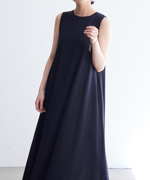 「for/c」 ノースリーブワンピース L ネイビー レディース_画像6