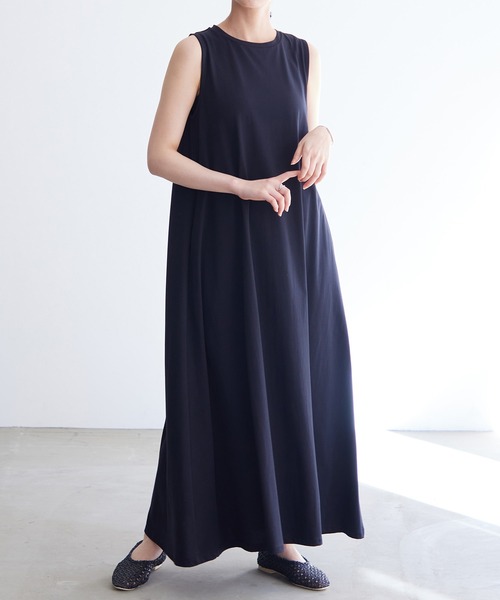 「for/c」 ノースリーブワンピース L ネイビー レディース_画像7