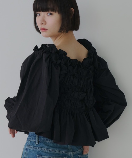 「PERNA」 長袖ブラウス FREE ブラック レディース_画像5