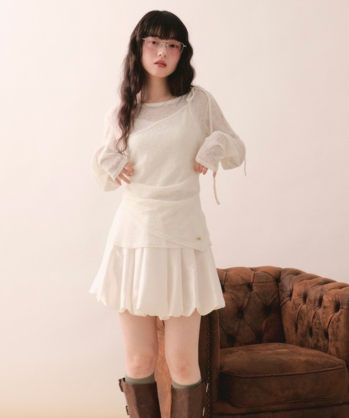 loin nuit スカート balloon mini skirt / バルーンミニスカート