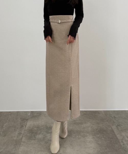 「CENEA」 ロングスカート X-LARGE チャコール レディース_画像6