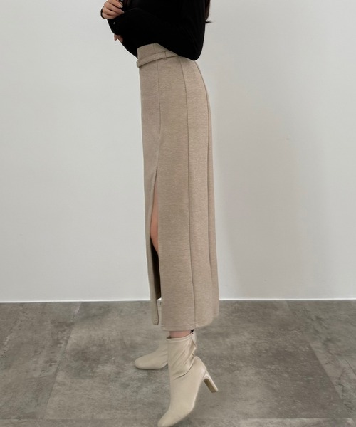 「CENEA」 ロングスカート X-LARGE チャコール レディース_画像7