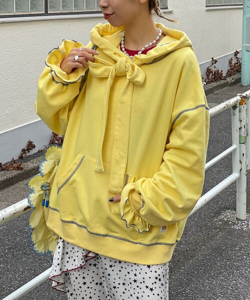 punkandyo パーカー　黄色　S CURLY&Co. - [ラスト1点] SHANKAR HOODED ZIP P/O | FADE YELLOW