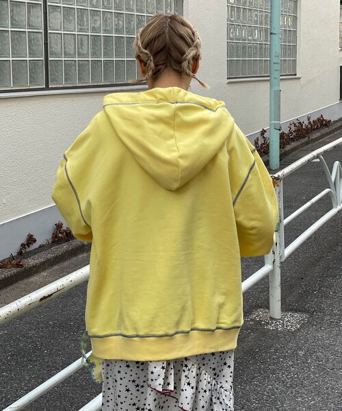 punkandyo パーカー　黄色　S CURLY&Co. - [ラスト1点] SHANKAR HOODED ZIP P/O | FADE YELLOW
