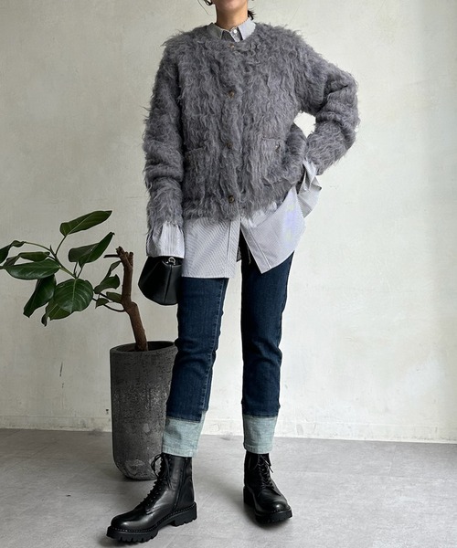 「DouDou」 「INDIMARK」デニムパンツ LARGE インディゴブルー レディース_画像2