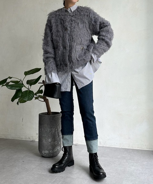 「DouDou」 「INDIMARK」デニムパンツ LARGE インディゴブルー レディース_画像5