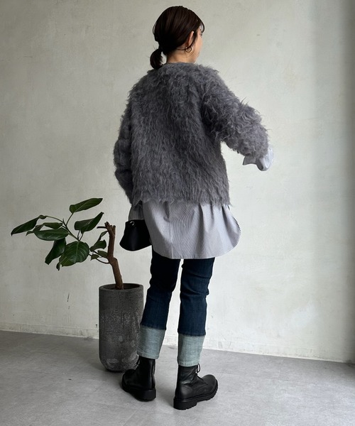 「DouDou」 「INDIMARK」デニムパンツ LARGE インディゴブルー レディース_画像7
