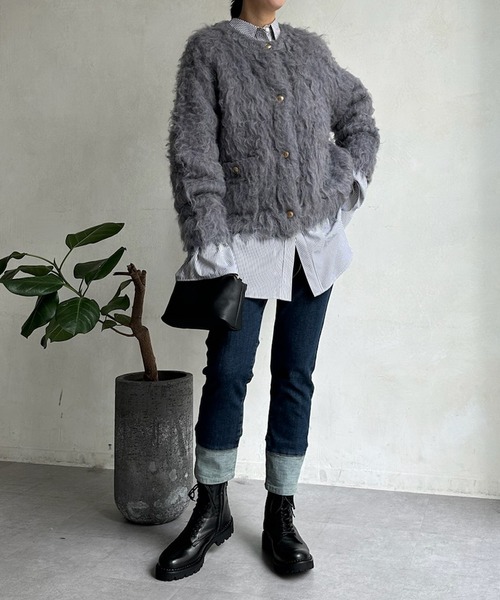 「DouDou」 「INDIMARK」デニムパンツ LARGE インディゴブルー レディース_画像8