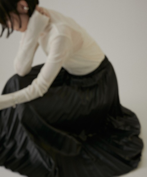 「SALON adam et rope'」 プリーツスカート FREE ベージュ系その他 レディース_画像7