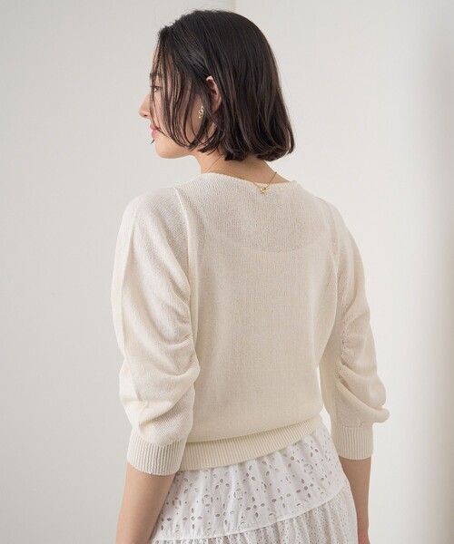 「ANAYI」 7分袖ニット 36 オフホワイト レディース_画像8