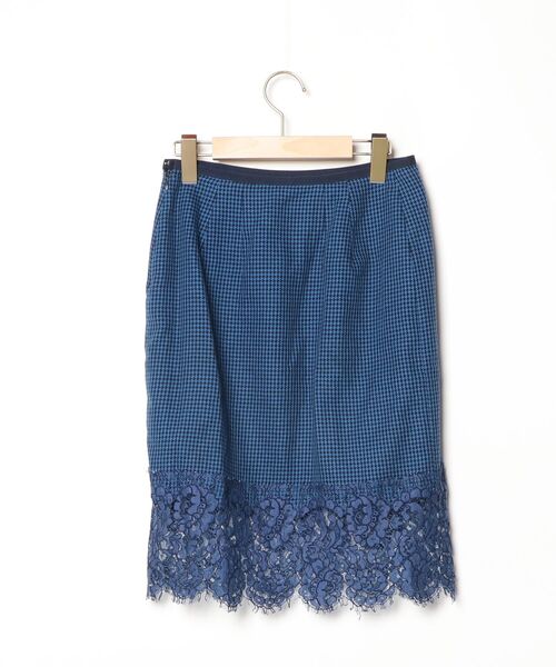 「sacai luck」 レースタイトスカート 2 ブルー レディース_画像2