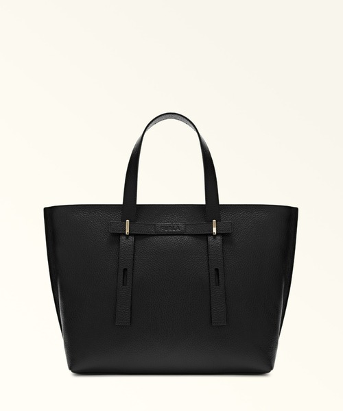 【美品】フルラ トートバッグ ジョーヴェ オールレザー ブラック FURLA（フルラ） トートバッグ ジョベ (Furla Giove) トートバッグ L