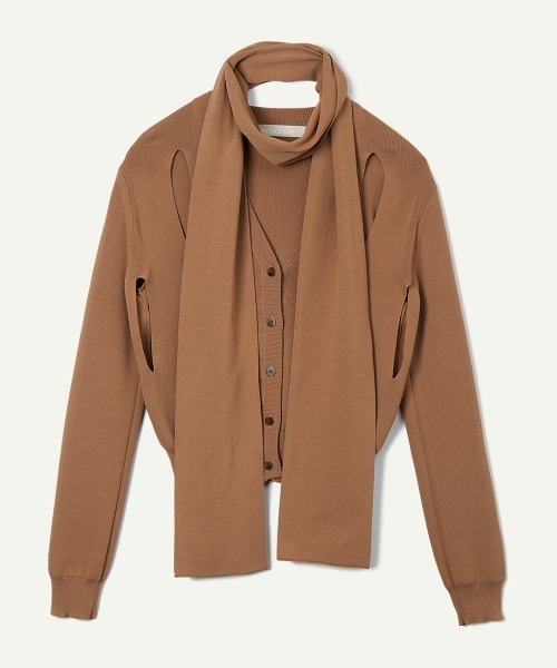 leinwande カーディガン leinwande（ラインヴァンド） カーディガン Ribbon Tie Dry-touch