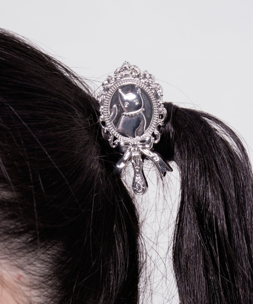 mine by LAFARY ヘアクリップ キャットシルバークリップ : ZOZOTOWN