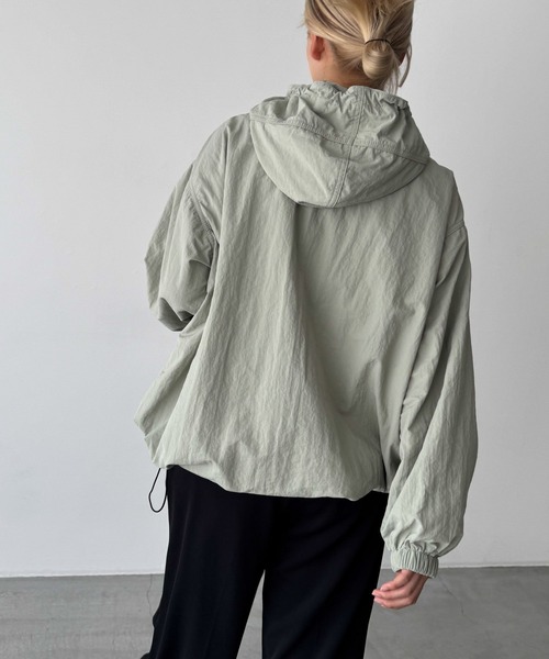 「CANAL JEAN」 マウンテンパーカー ONE SIZE チャコールグレー レディースの画像