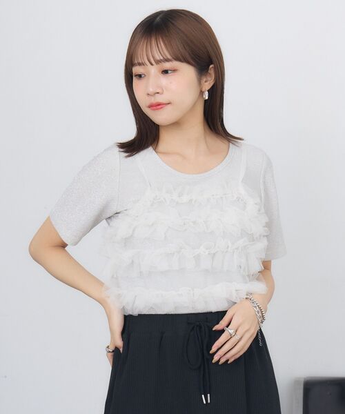 「RETRO GIRL」 半袖Tシャツ FREE グレー レディース_画像8