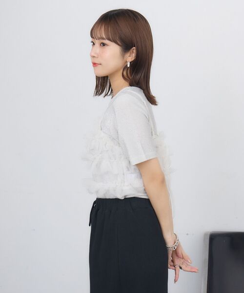 「RETRO GIRL」 半袖Tシャツ FREE グレー レディース_画像9