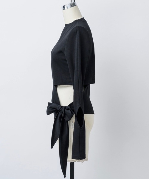 「musubore」 長袖カットソー FREE ブラック レディース_画像3