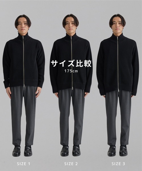 「UNITED TOKYO」 ニットカーディガン 3 ブラック メンズの画像