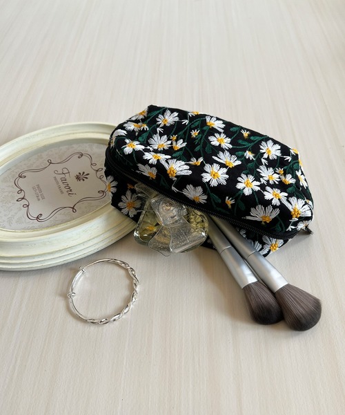 花柄刺繍ポーチ 花柄ビーズ刺繍ポーチS｜KANKAN ONLINE SHOP【公式】