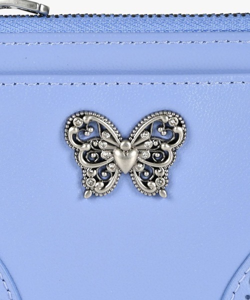 ANNA SUI 装飾付きパスケース ANNA SUI（アナスイ） パスケース ナーシャ ファスナー付パスケース
