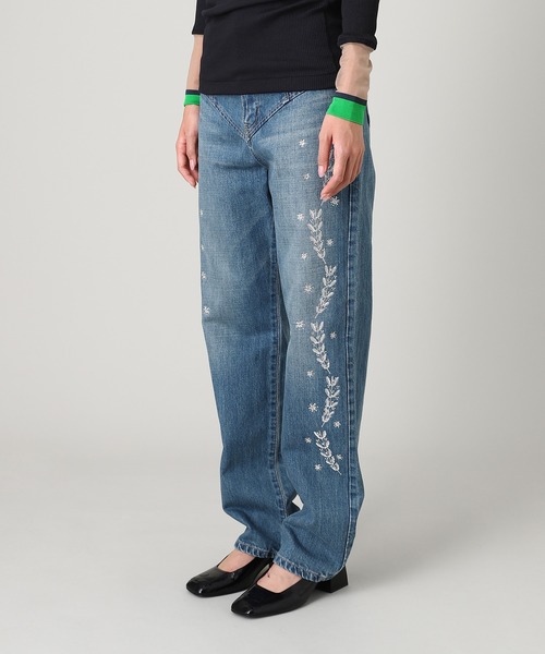 パンツ Embroidered straight jeans FTC254-0601A レディースの画像
