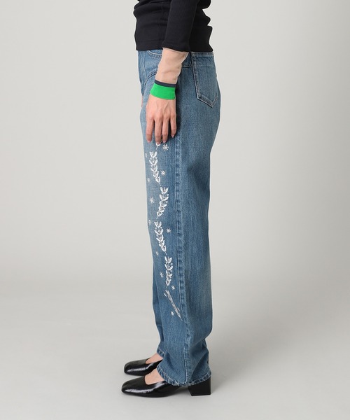 パンツ Embroidered straight jeans FTC254-0601A レディースの画像