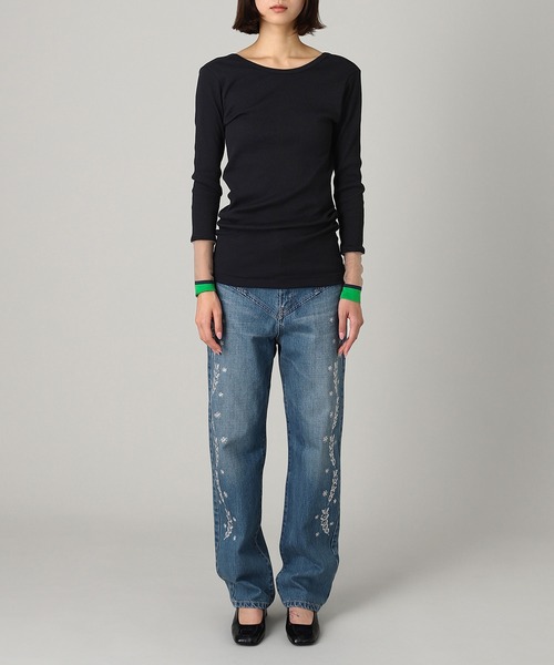 パンツ Embroidered straight jeans FTC254-0601A レディースの画像