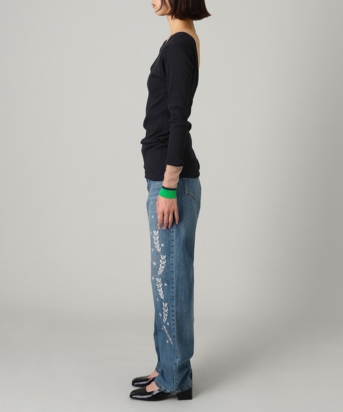 パンツ Embroidered straight jeans FTC254-0601A レディースの画像