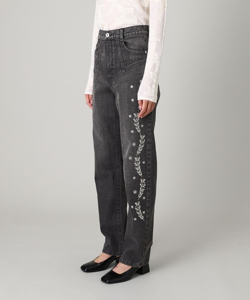 パンツ Embroidered straight jeans FTC254-0601A レディースの画像
