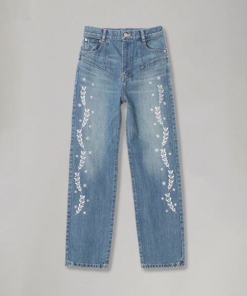 パンツ Embroidered straight jeans FTC254-0601A レディースの画像
