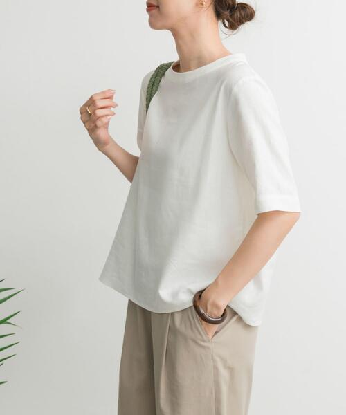 「URBAN RESEARCH DOORS」 半袖ブラウス MEDIUM オフホワイト レディース_画像3