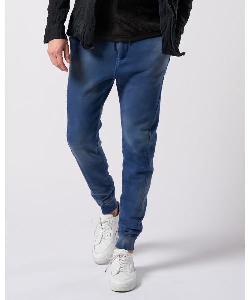 スウェットパンツ ジャージ fade switching rib sweat pants メンズの画像