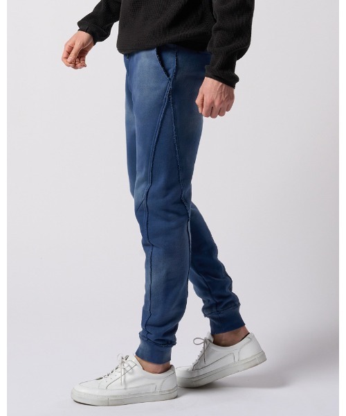 スウェットパンツ ジャージ fade switching rib sweat pants メンズの画像