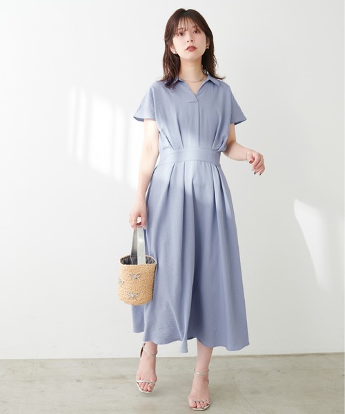 「natural couture」 半袖ワンピース LARGE ブラック レディース_画像4