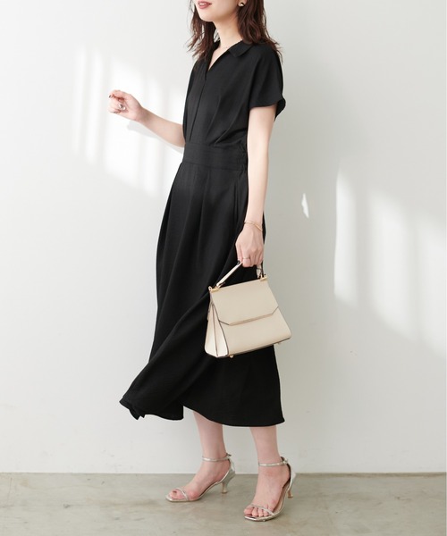 「natural couture」 半袖ワンピース LARGE ブラック レディース_画像5