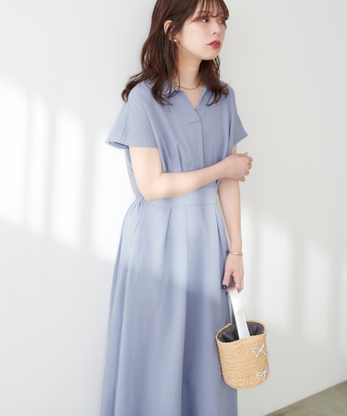 「natural couture」 半袖ワンピース LARGE ブラック レディース_画像7
