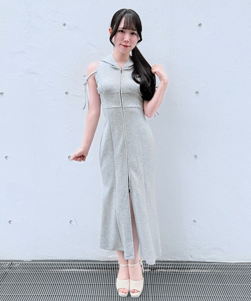 NOMAE（ノーマエ） ワンピース スウェットジップパーカーワンピース