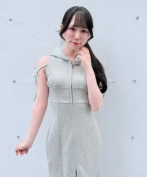 NOMAE（ノーマエ） ワンピース スウェットジップパーカーワンピース 